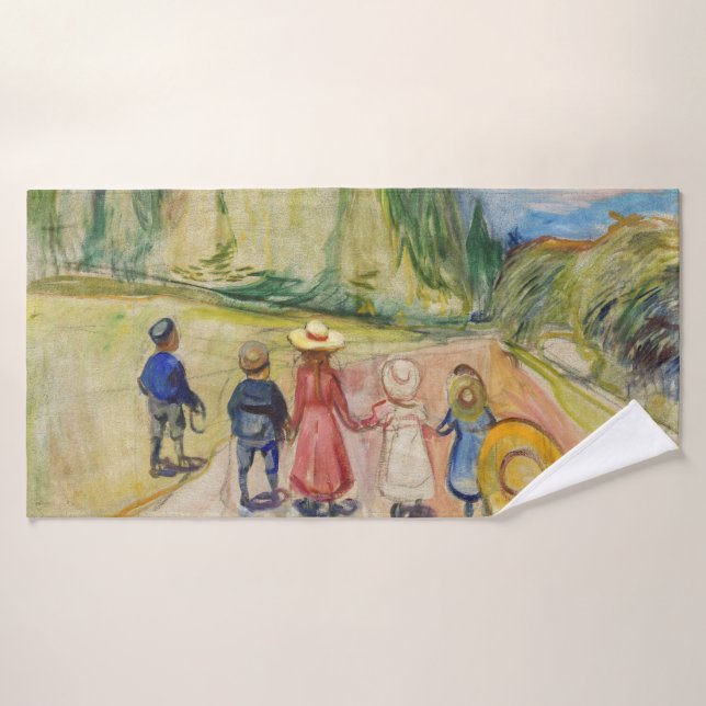 Edvard Munch - The Fairytale Forest Bath Towel Set (Bath Towel)