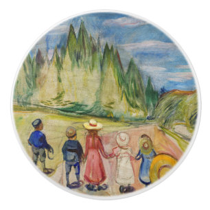 Edvard Munch - The Fairytale Forest Ceramic Knob
