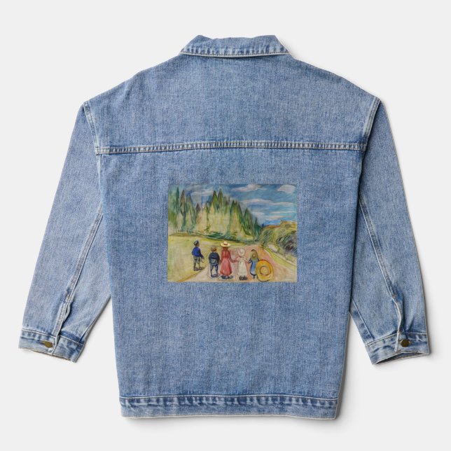 Edvard Munch - The Fairytale Forest Denim Jacket (Back)