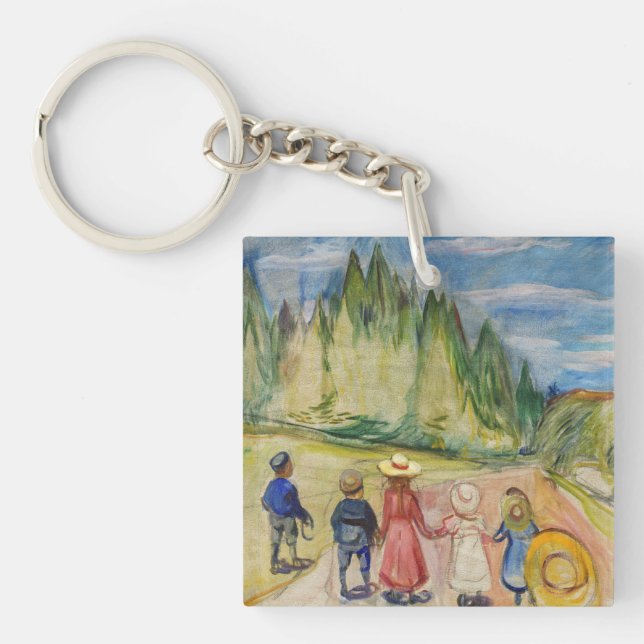 Edvard Munch - The Fairytale Forest Keychain (Front)