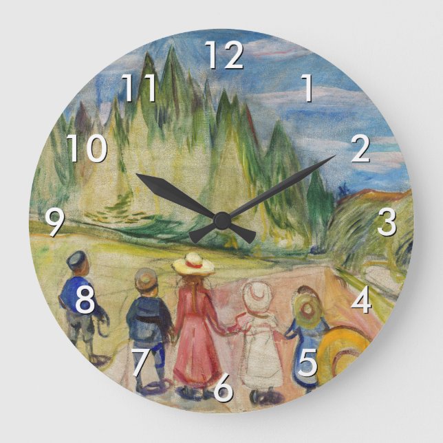 Edvard Munch - The Fairytale Forest Large Clock (Front)