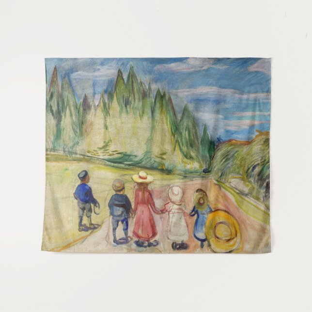 Edvard Munch - The Fairytale Forest Tapestry (Front (Horizontal))