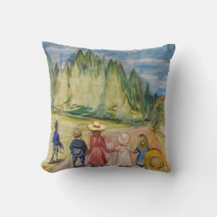 Edvard Munch - The Fairytale Forest Throw Pillow