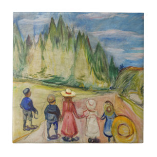Edvard Munch - The Fairytale Forest Tile