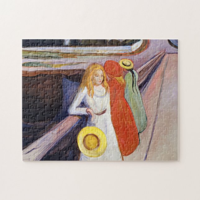 Edvard Munch - The Girls on the Bridge 1901 Jigsaw Puzzle (Horizontal)
