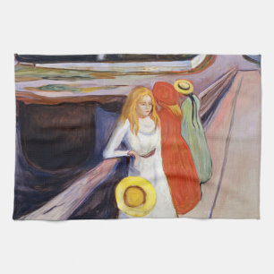 Edvard Munch - The Girls on the Bridge 1901 Kitchen Towel