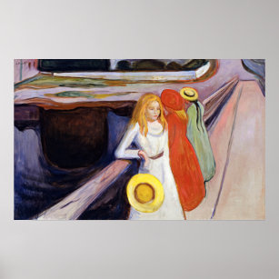 Edvard Munch - The Girls on the Bridge 1901 Poster