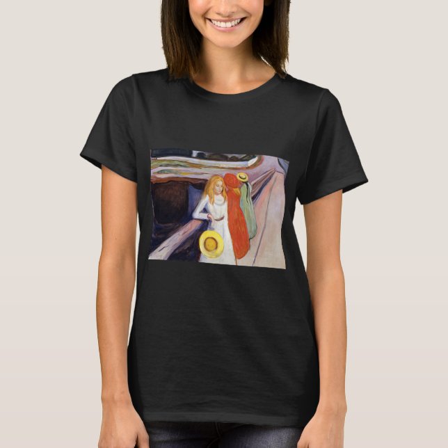 Edvard Munch - The Girls on the Bridge 1901 T-Shirt (Front)