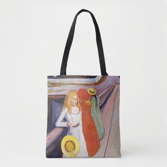 Edvard Munch - The Girls on the Bridge 1901 Tote Bag (Front)