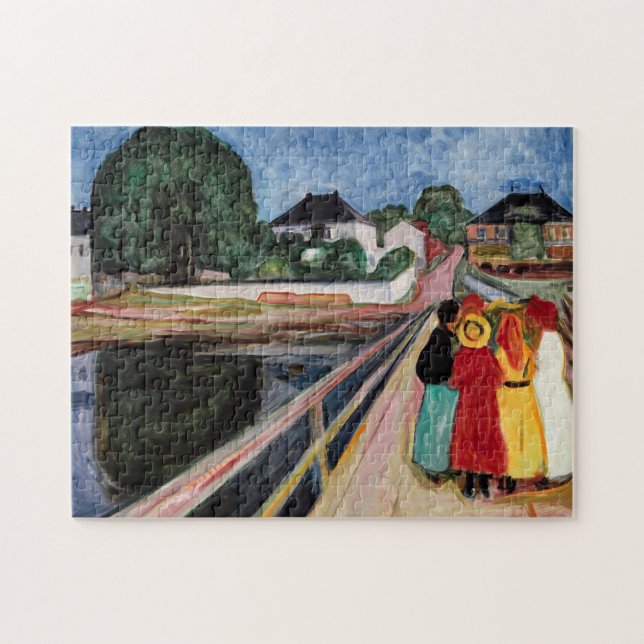 Edvard Munch - The Girls on the Bridge 1902 Jigsaw Puzzle (Horizontal)