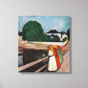 Edvard Munch - The Girls on the Bridge Canvas Print