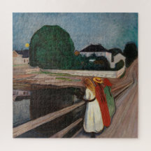Edvard Munch - The Girls on the Bridge Jigsaw Puzz