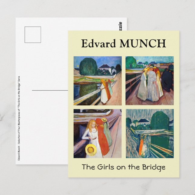 Edvard Munch - The Girls on the Bridge Selection Postcard (Front/Back)