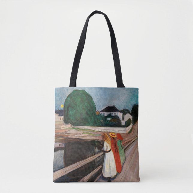 Edvard Munch - The Girls on the Bridge Tote Bag (Front)