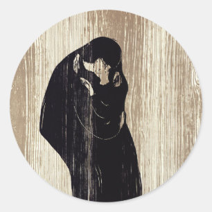 Edvard Munch - The Kiss IV Classic Round Sticker