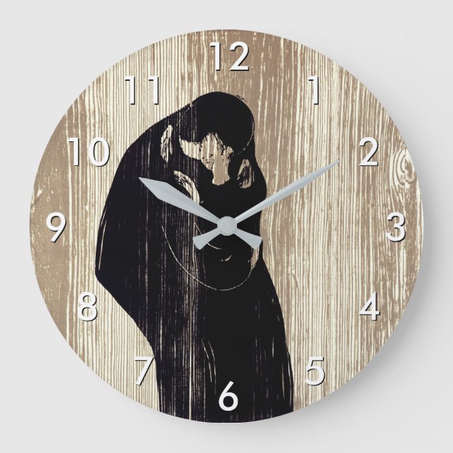 Edvard Munch - The Kiss IV Large Clock (Front)