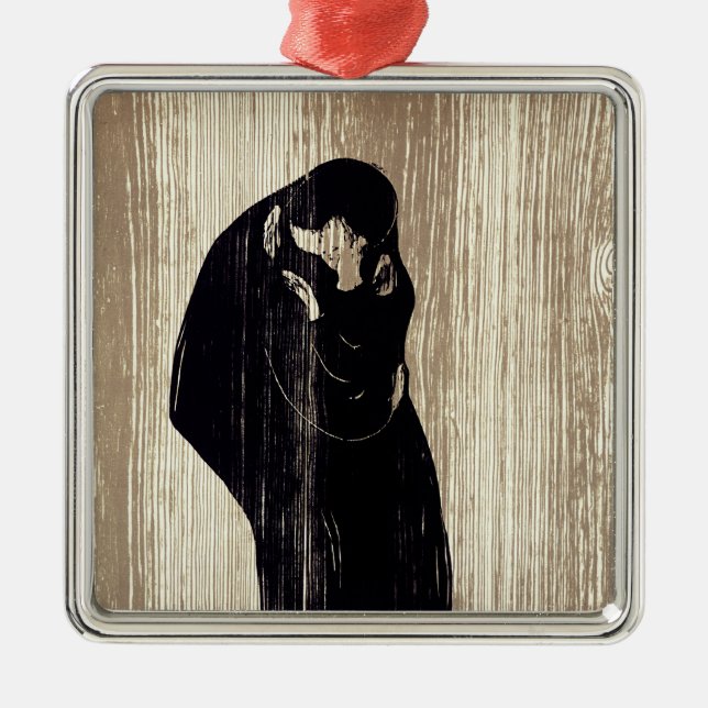 Edvard Munch - The Kiss IV Metal Ornament (Front)