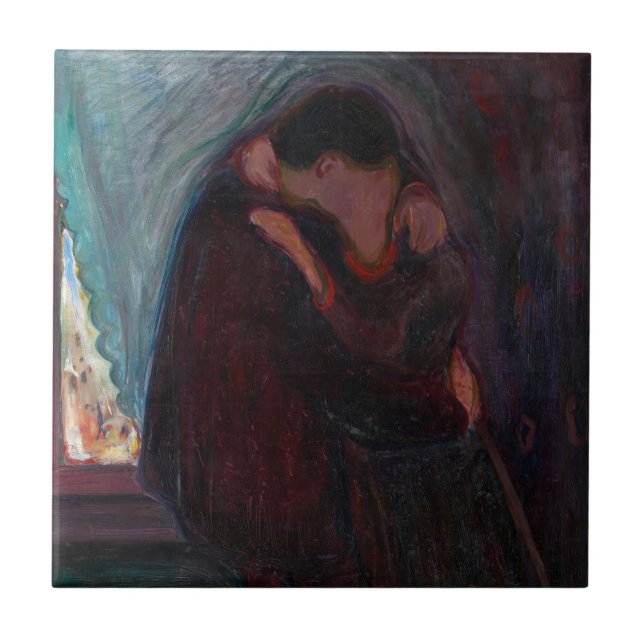 Edvard Munch - The Kiss Tile (Front)