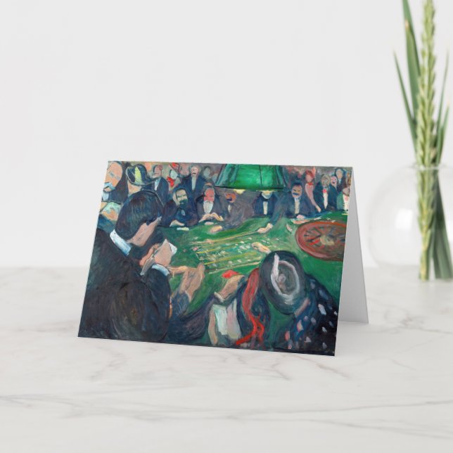 Edvard Munch - The Roulette Table in Monte Carlo Card (Front)