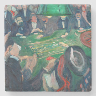 Edvard Munch - The Roulette Table in Monte Carlo Stone Coaster