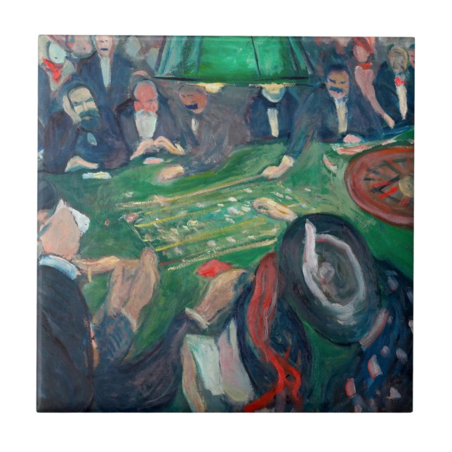Edvard Munch - The Roulette Table in Monte Carlo Tile (Front)