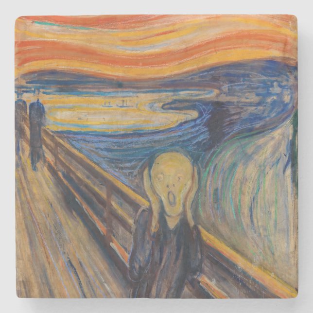 Edvard Munch - The Scream 1893 Stone Coaster (Front)