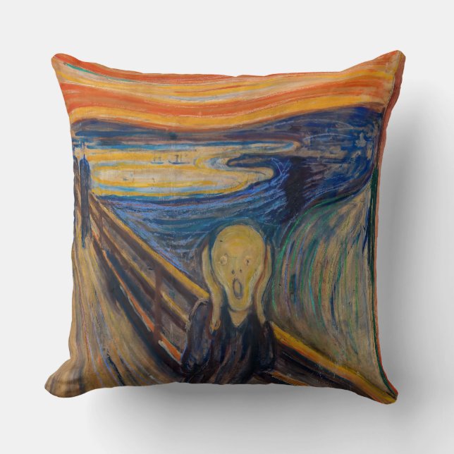 Edvard Munch - The Scream 1893 Throw Pillow (Front)