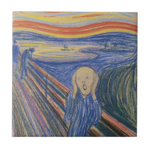Edvard Munch The Scream 1895 Pastel Art Print Tile