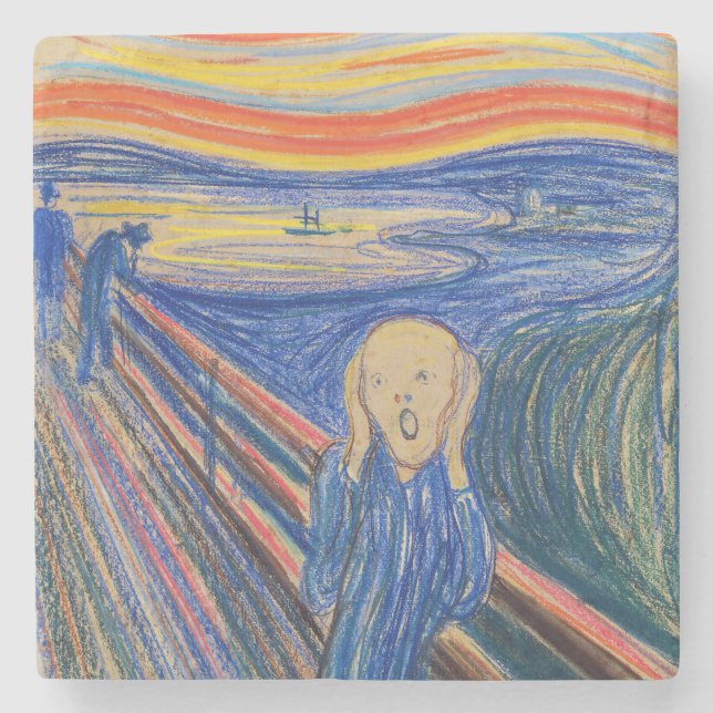 Edvard Munch - The Scream 1895 Stone Coaster (Front)