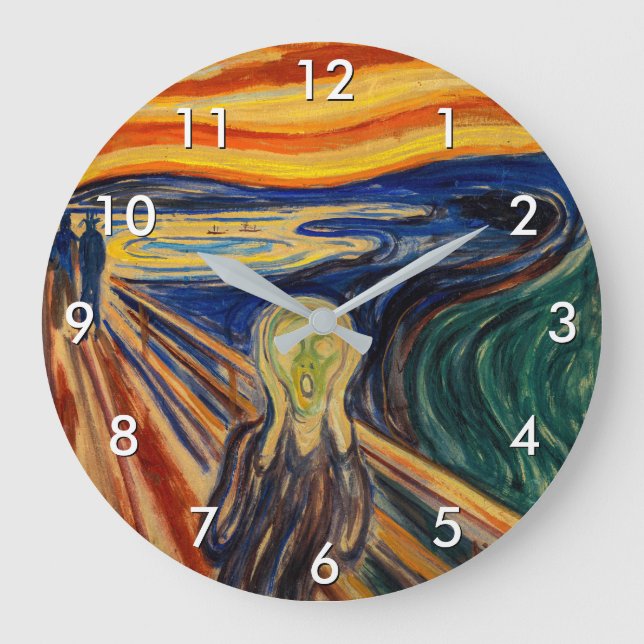 Edvard Munch - The Scream 1910 Large Clock (Front)