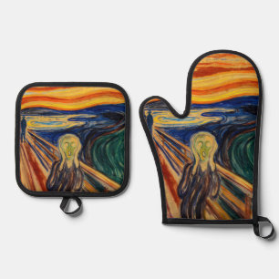 Edvard Munch - The Scream 1910 Oven Mitt & Pot Holder Set