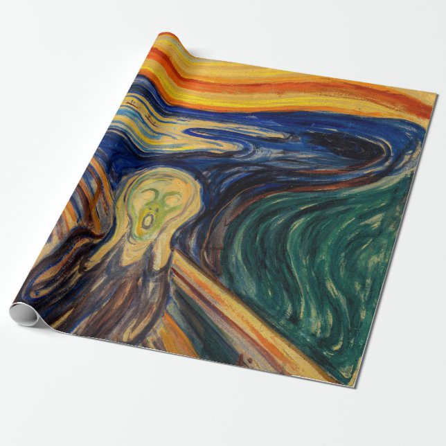 Edvard Munch - The Scream 1910 Wrapping Paper (Unrolled)