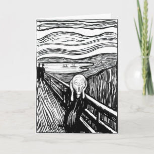 Edvard Munch - The Scream Lithography Card