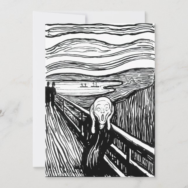 Edvard Munch - The Scream Lithography Invitation (Front)