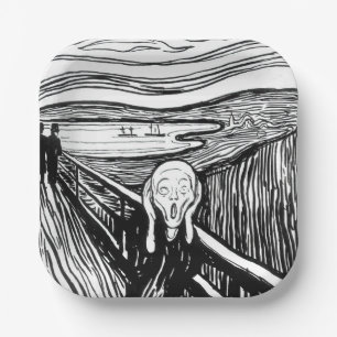 Edvard Munch - The Scream Lithography Paper Plate