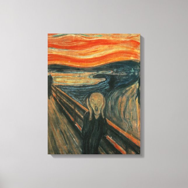 Edvard Munch The Scream Painting Canvas Print (Front)