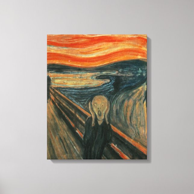 Edvard Munch The Scream Painting Canvas Print (Front)