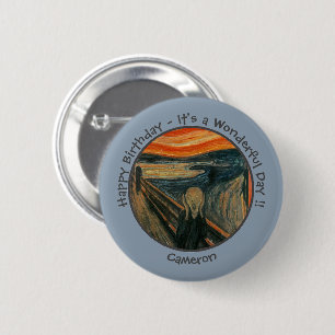 Edvard Munch The Scream Party Items Collection 2 Inch Round Button