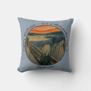 Edvard Munch The Scream Party Items Collection Throw Pillow
