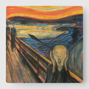 Edvard Munch, "The Scream" Square Wall Clock