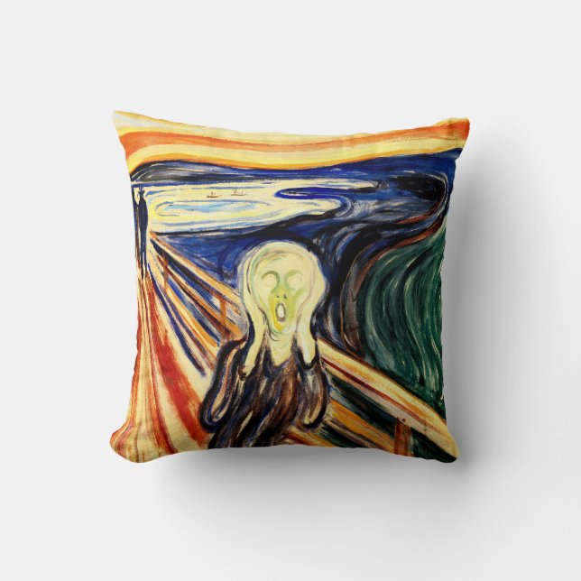 Edvard Munch The Scream Throw Pillow (Front)