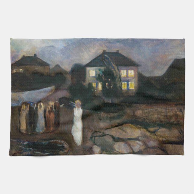 Edvard Munch - The Storm Kitchen Towel (Horizontal)