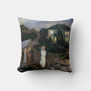Edvard Munch - The Storm Throw Pillow