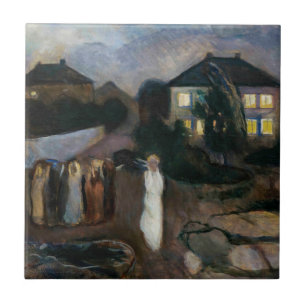 Edvard Munch - The Storm Tile