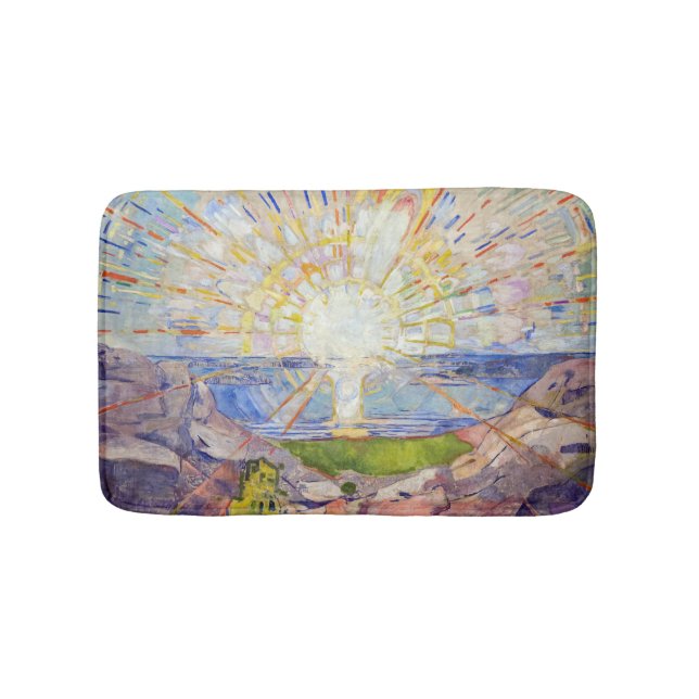 Edvard Munch - The Sun 1911 Bath Mat (Front)