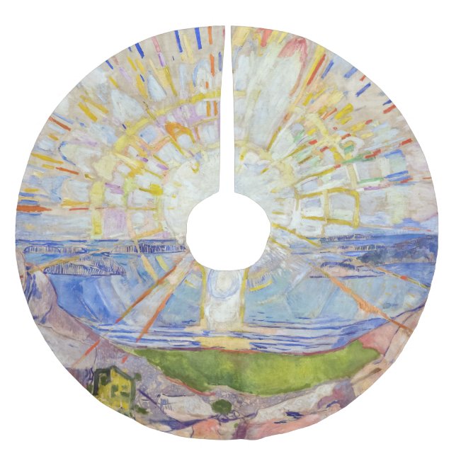 Edvard Munch - The Sun 1911 Brushed Polyester Tree Skirt (Front)