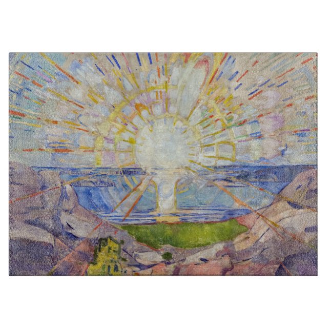 Edvard Munch - The Sun 1911 Cutting Board (Front)