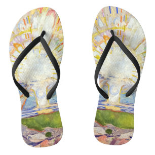 Edvard Munch - The Sun 1911 Flip Flops