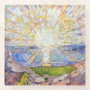 Edvard Munch - The Sun 1911 Glass Coaster