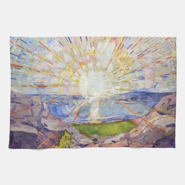 Edvard Munch - The Sun 1911 Kitchen Towel (Horizontal)